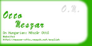 otto meszar business card